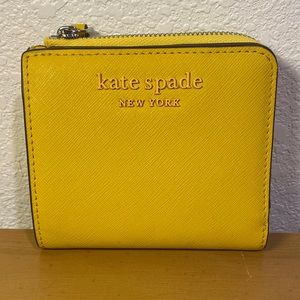 Kate Spade Yellow Bifold Cameron Monotone Wallet